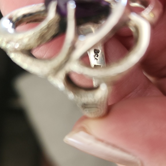 Amethyst/February Artisan ring/sterling silver - Picture 7 of 10